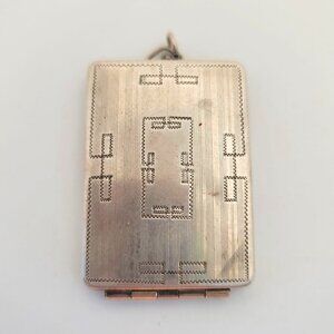 Vintage Sterling Art Deco Book Locket Pendant